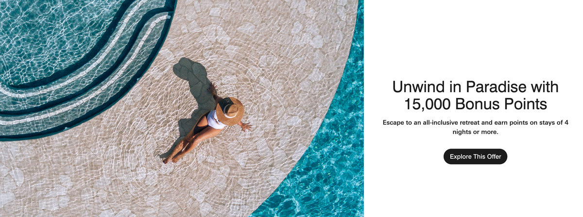 Marriott all inclusive 15000 points Jan April 2026