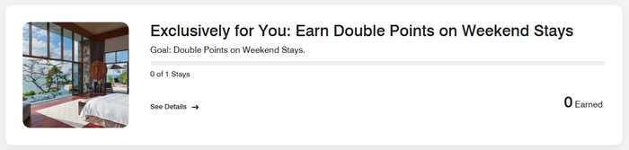 Marriott targeted promo double points weekends