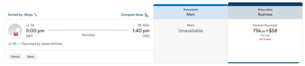 NRT ORD Alaska Atmos redemption NRT ORD Alaska Atmos redemption