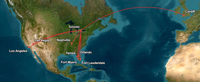 New WestJet route to Cardiff and US connections