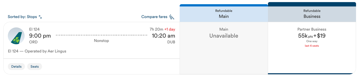 ORD DUB Alaska Atmos redemption ORD DUB Alaska Atmos redemption