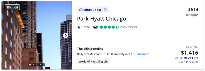 Park Hyatt Chicago Points Boost Rates Park Hyatt Chicago Points Boost Rates