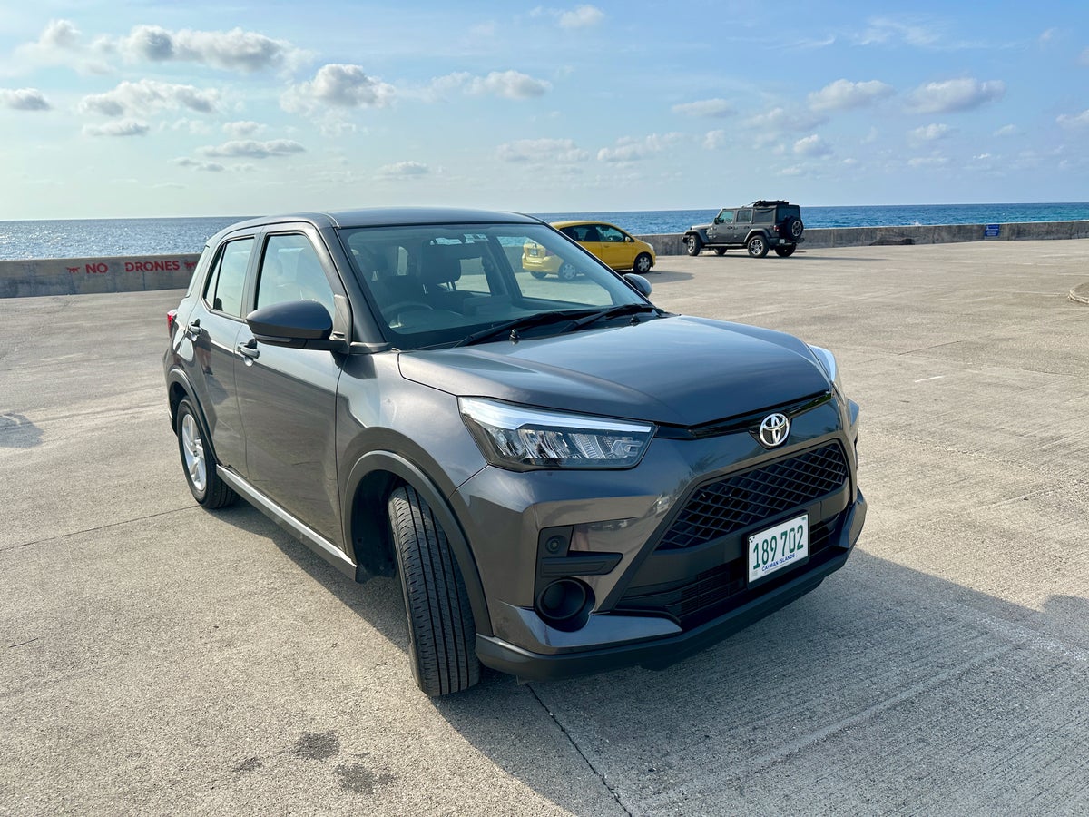 A Toyota rental car in Grand Cayman