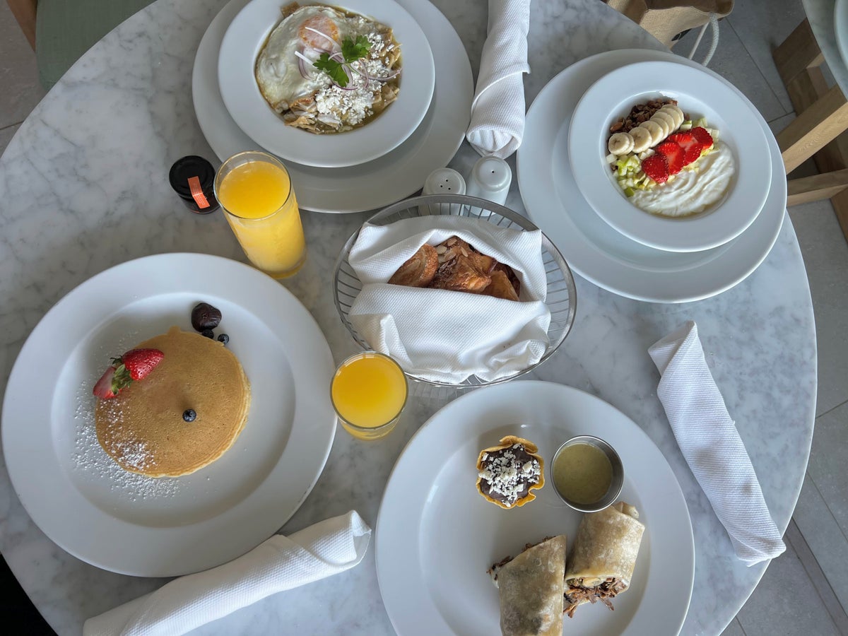 Room service breakfast at Dreams Bahia Mita