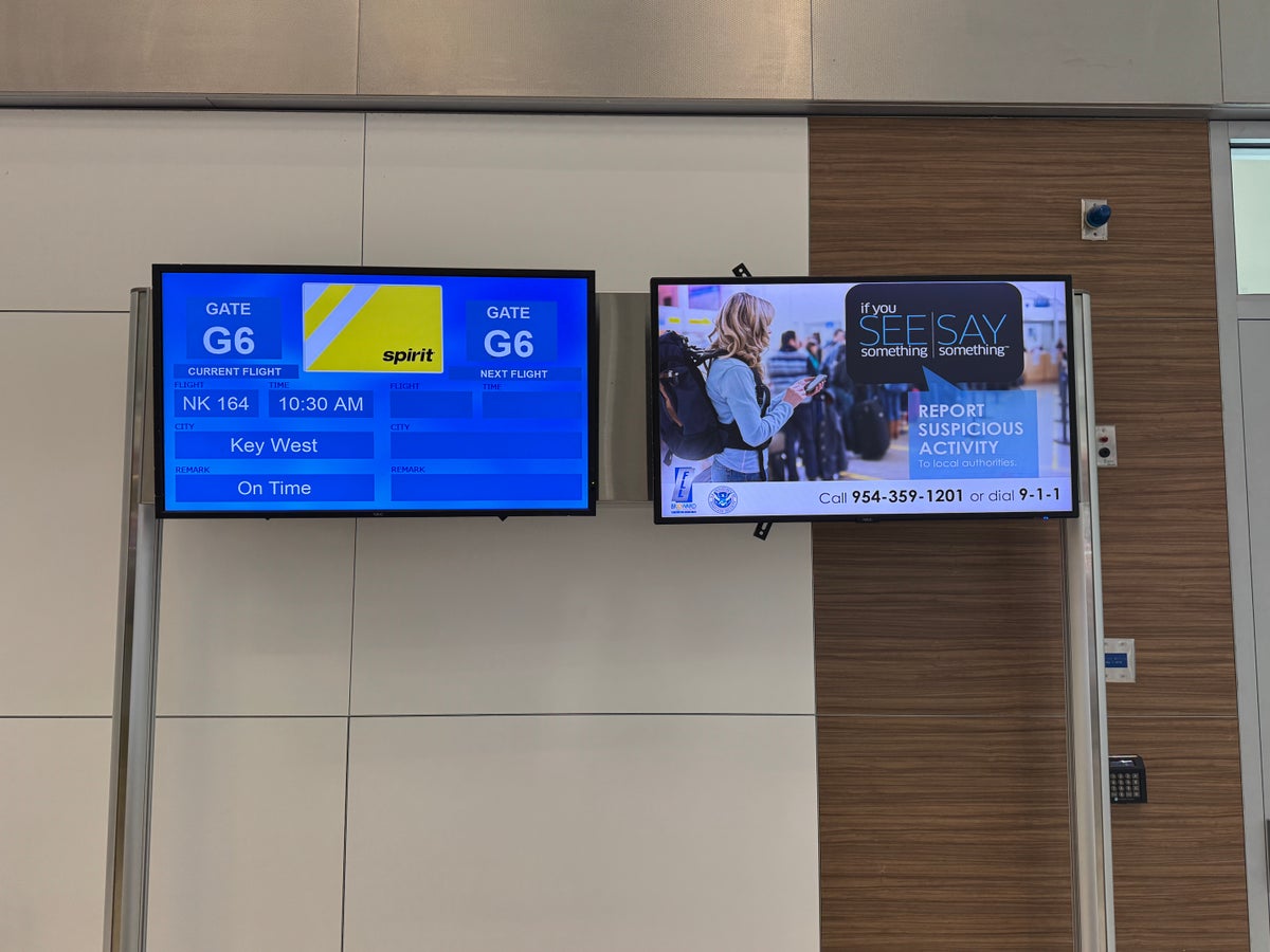 Spirit Key West Inaugural Boarding Screen Spirit Key West Inaugural Boarding Screen