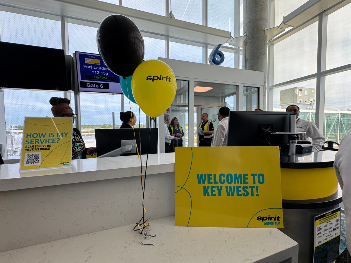 Spirit Key West Inaugural boarding gate signage Spirit Key West Inaugural boarding gate signage