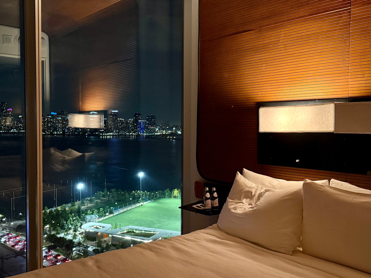 The Standard Highline New York nighttime bed view