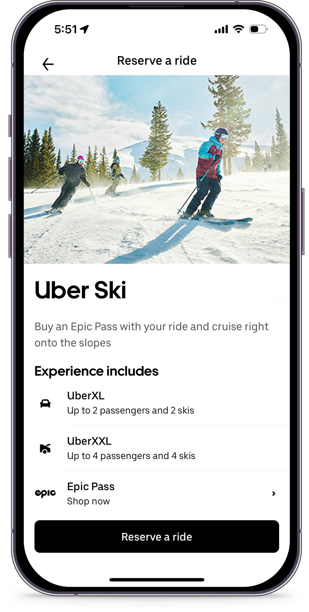 UberSki LandingPage