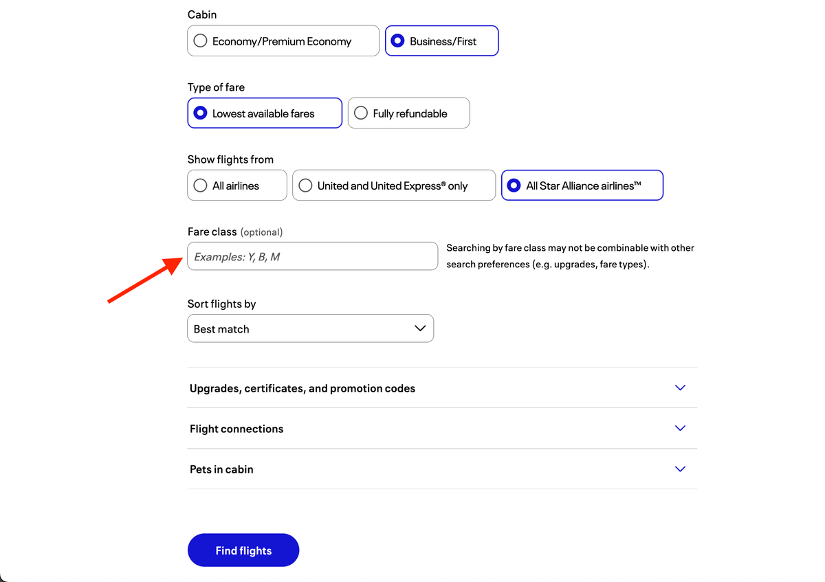 United search options fare classes United search options fare classes