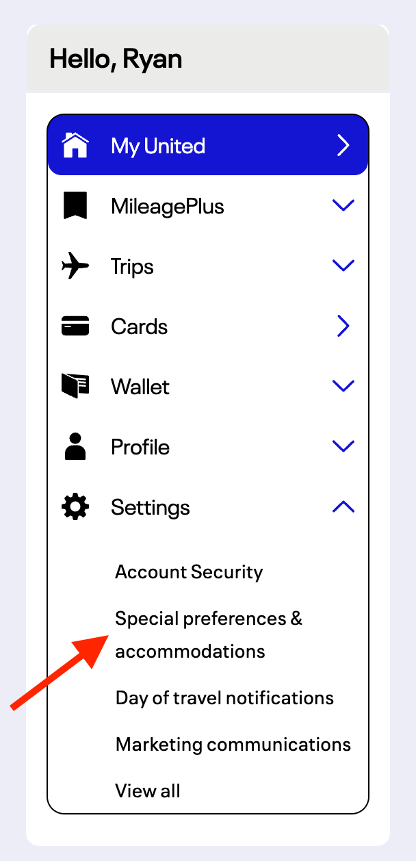 United special preferences United special preferences