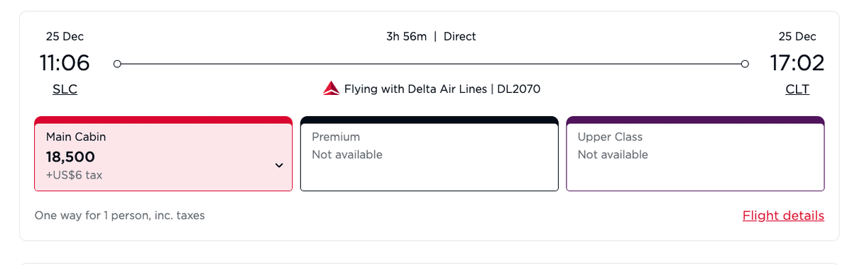 Virgin Atlantic Award Pricing