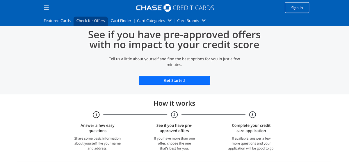 chase preapproved offers