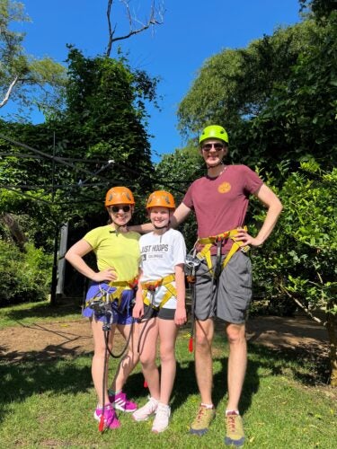 Katie Elle Jason at the Bahia Mita zipline Katie Elle Jason at the Bahia Mita zipline