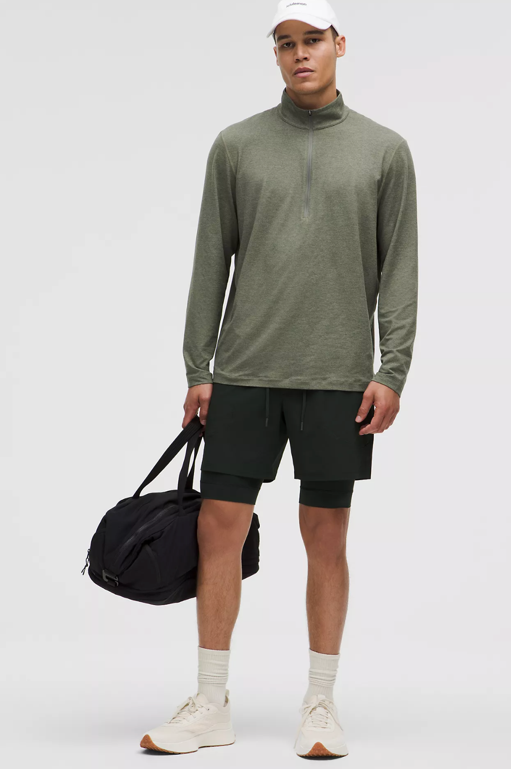 lululemon soft jersey half zip mens