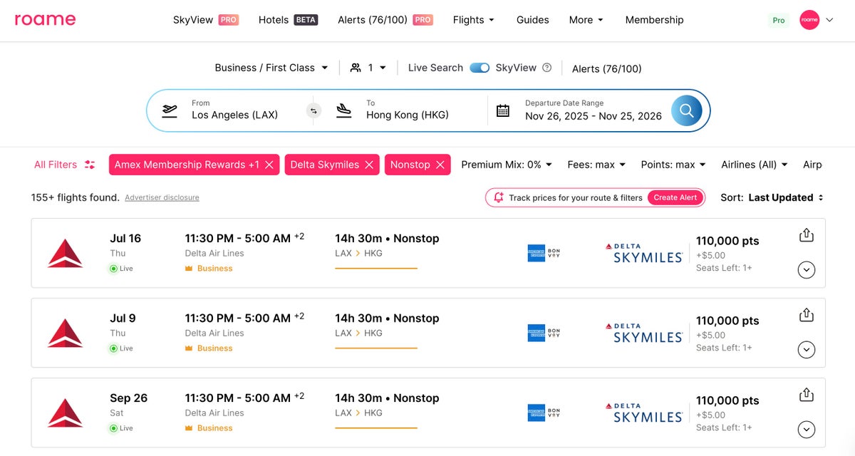 roame delta one alert