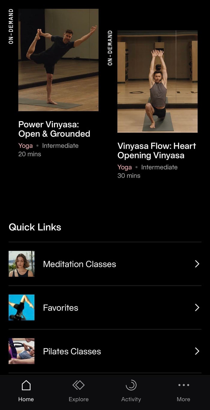 Equinox+ app 