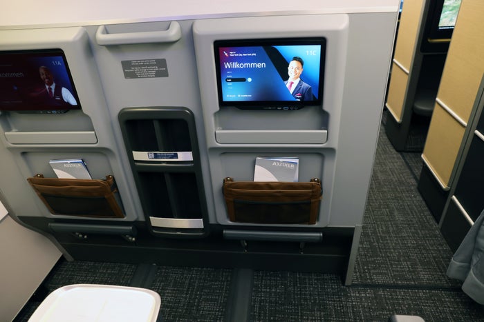 AA XLR premium economy seatback
