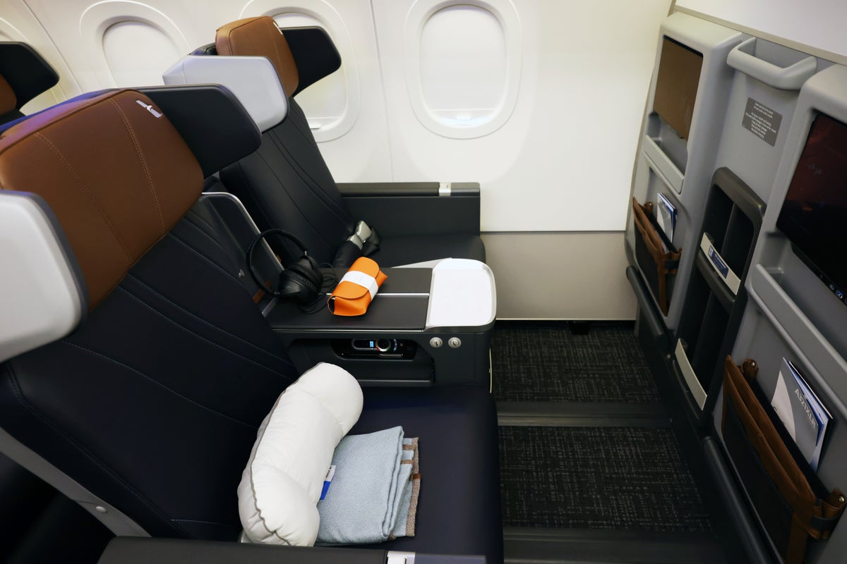AA XLR premium economy seats side