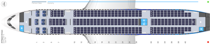 ANA B787 8 seat map 12 business seats only