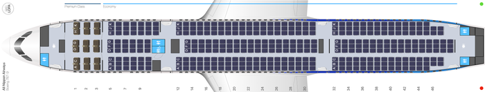ANA B787 9 seat map 18 business