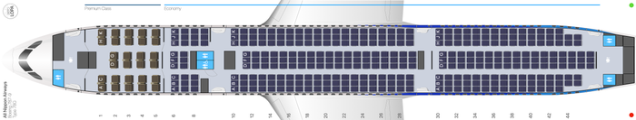 ANA B787 9 seat map 28 business