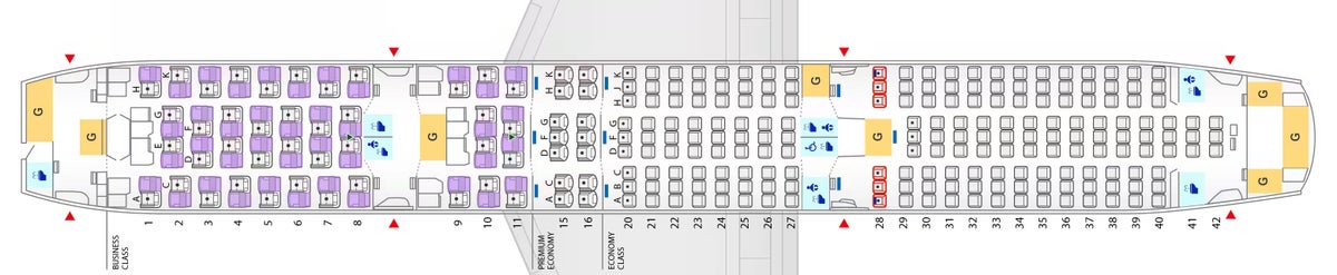 ANA B787 9 seat map 40 business