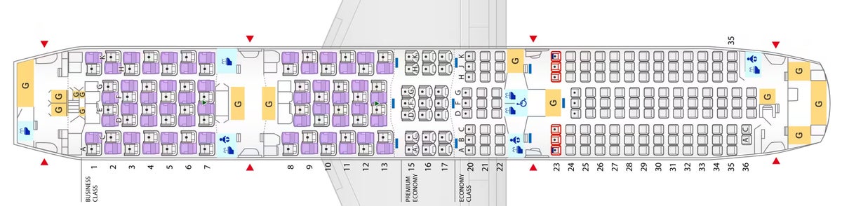 ANA B787 9 seat map 48 business