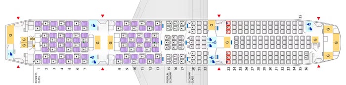 ANA B787 9 seat map 48 business
