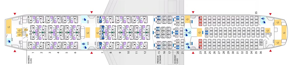 ANA B787 9 seat map The Room FX business