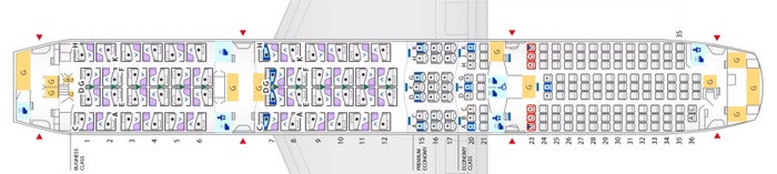 ANA B787 9 seat map The Room FX business