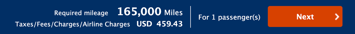 ANA Mileage Club round trip business class pricing.