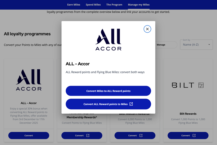 Accor Flying Blue transfer bonus December 2025 Accor Flying Blue transfer bonus December 2025