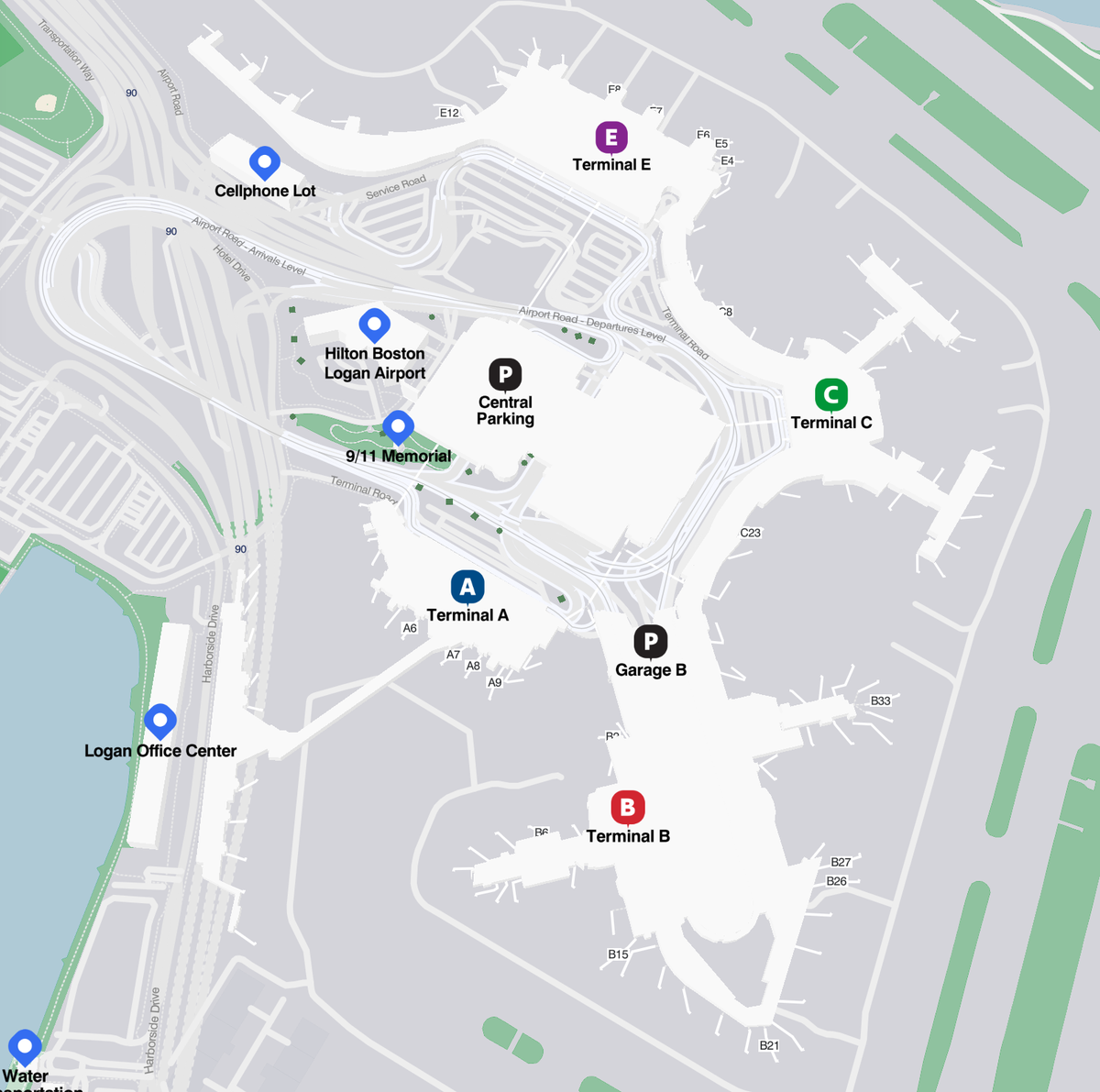 Boston Logan International Airport Map