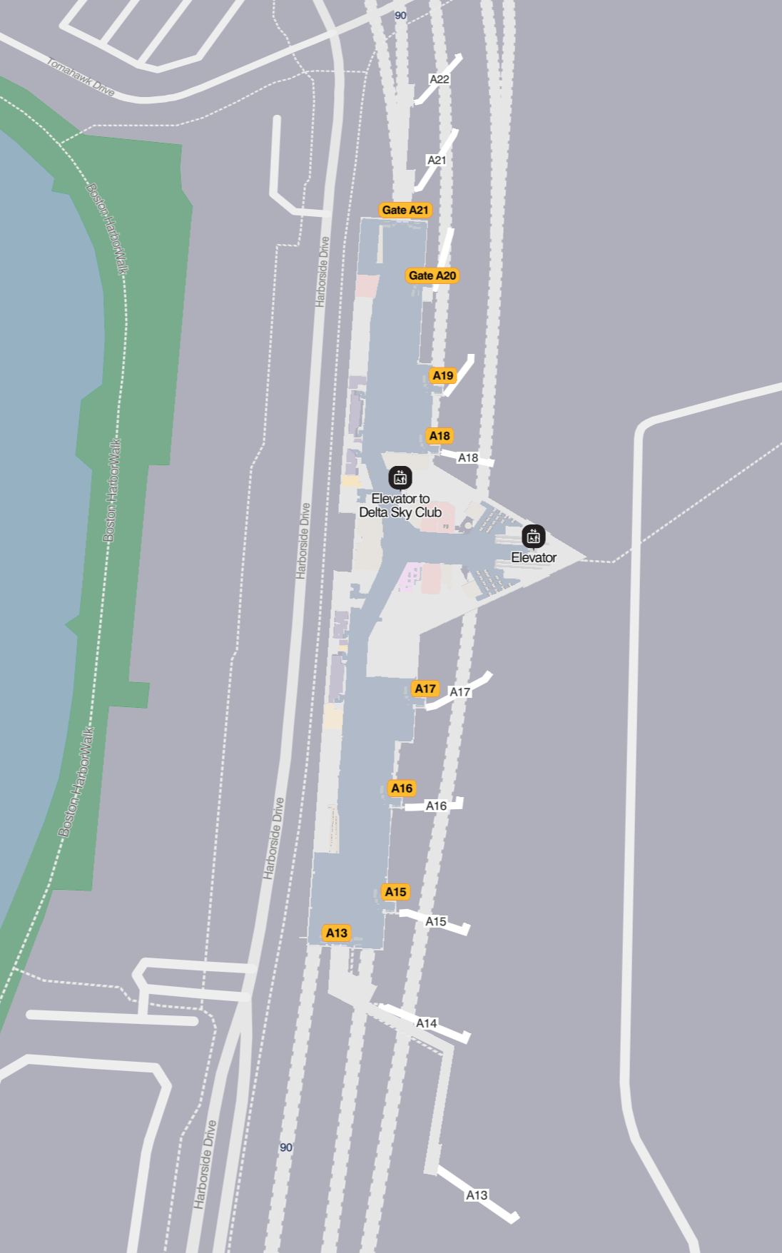 Boston Logan International Airport Terminal A Satellite Concourse