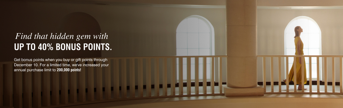 Buy Marriott points 40 bonus December 2025 banner