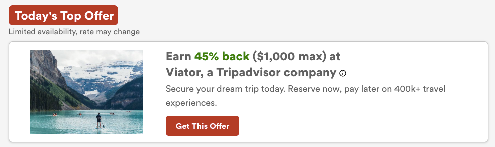 Capital One Offer Viator May 25 2026