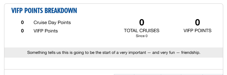 Crown and Anchor Society online account Carnival Cruise Lines VIFP Club points