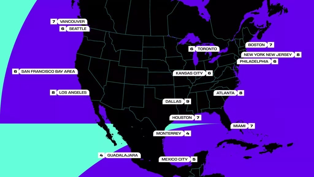 FWC26 Map with Matches