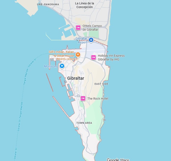 Gibraltar Google Map Gibraltar Google Map