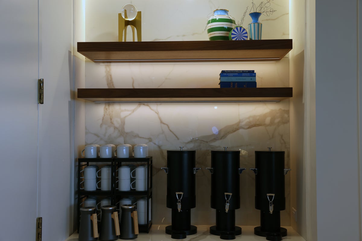 JetBlue JFK BlueHouse lounge first floor coffee station