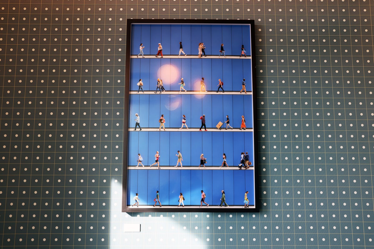 JetBlue JFK lounge BlueHouse Brooklyn pedestrians