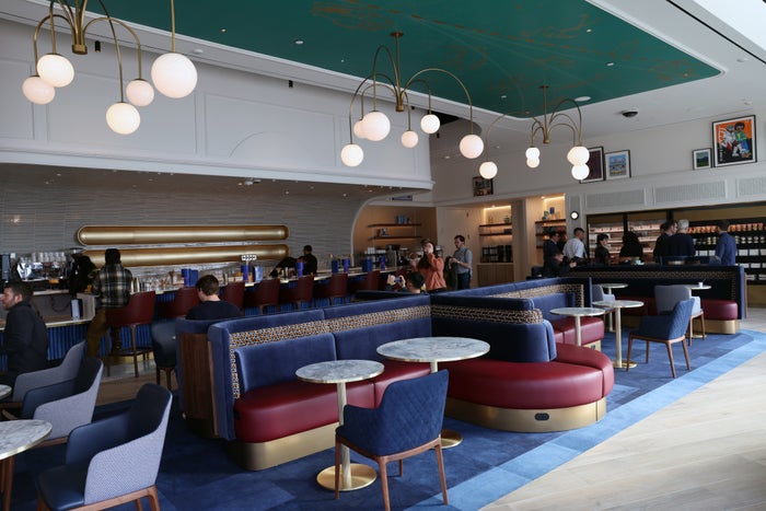 JetBlue JFK lounge BlueHouse first floor reverse JetBlue JFK lounge BlueHouse first floor reverse