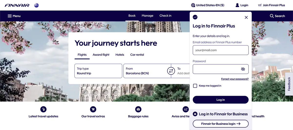 Log In Finnair Plus