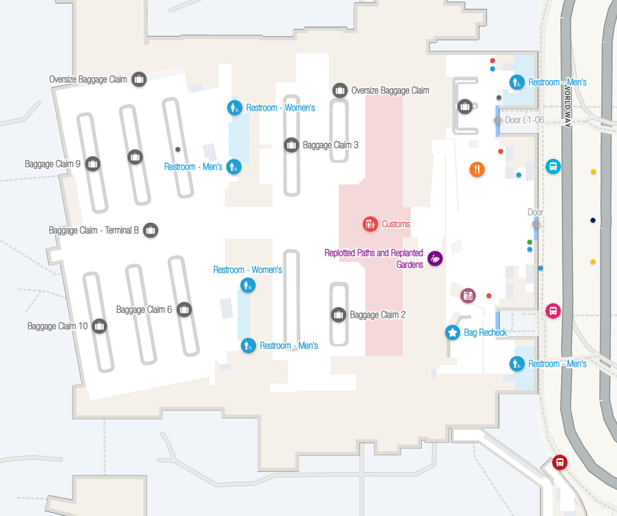 Los Angeles International Airport International Terminal B Arrivals