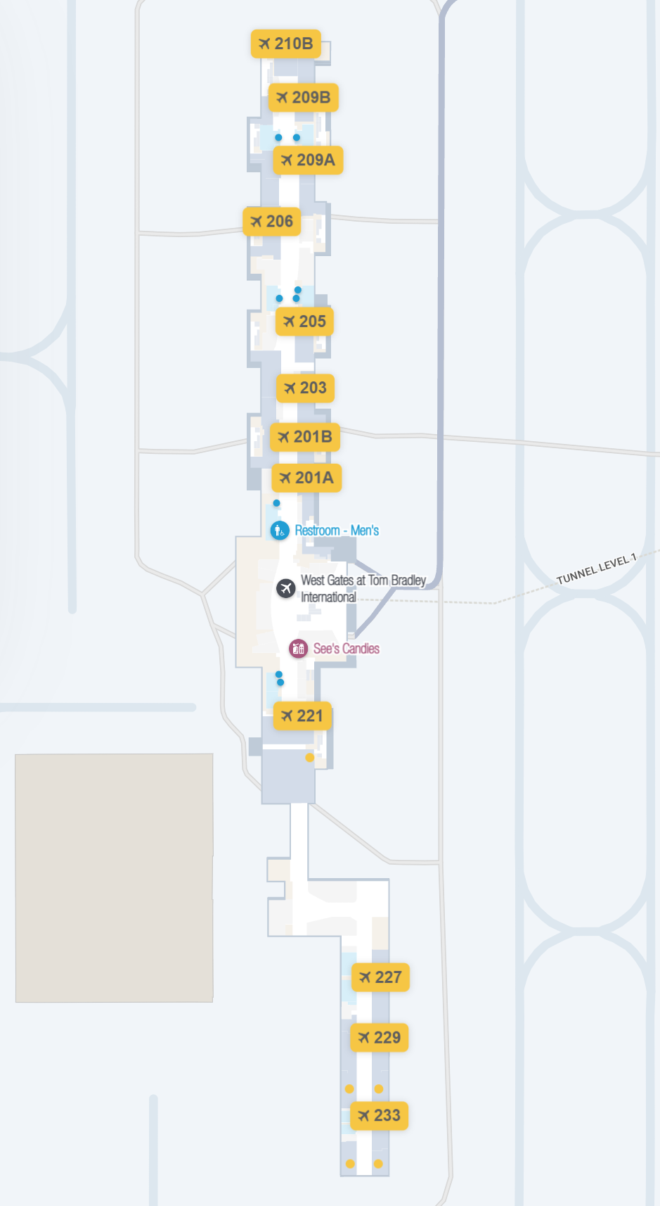 Los Angeles International Airport International Terminal B West Gates