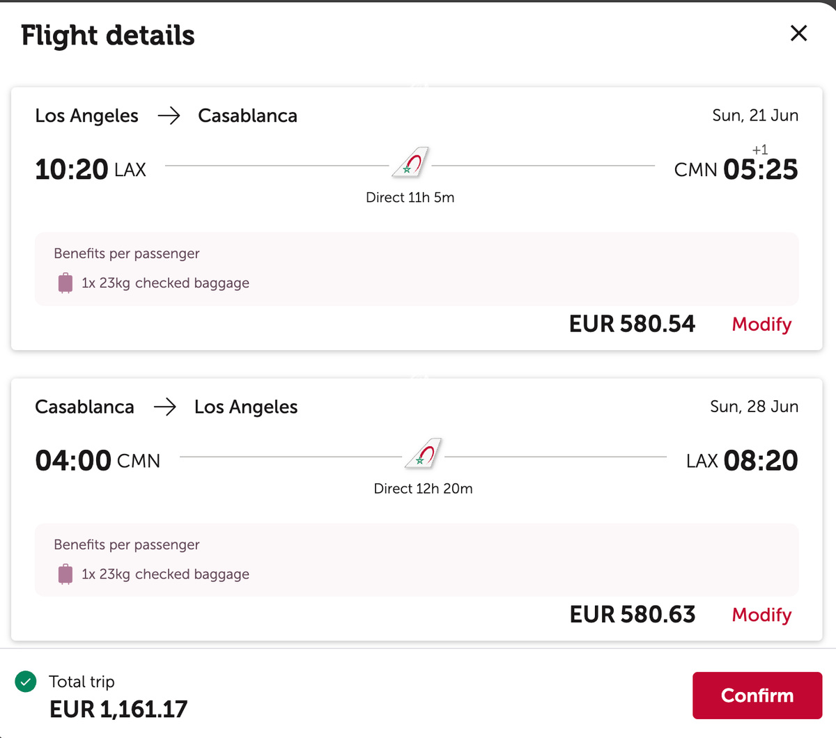 Los Angeles to Casablanca with Royal Air Maroc