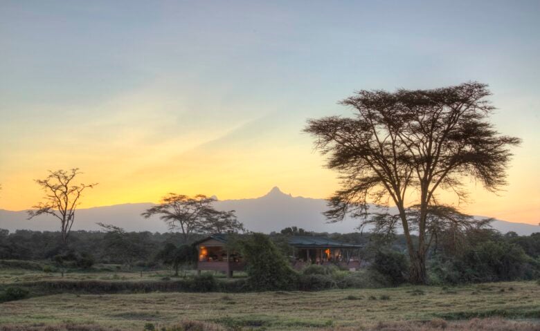 Ol Pejeta main area Mount Kenya sunrise