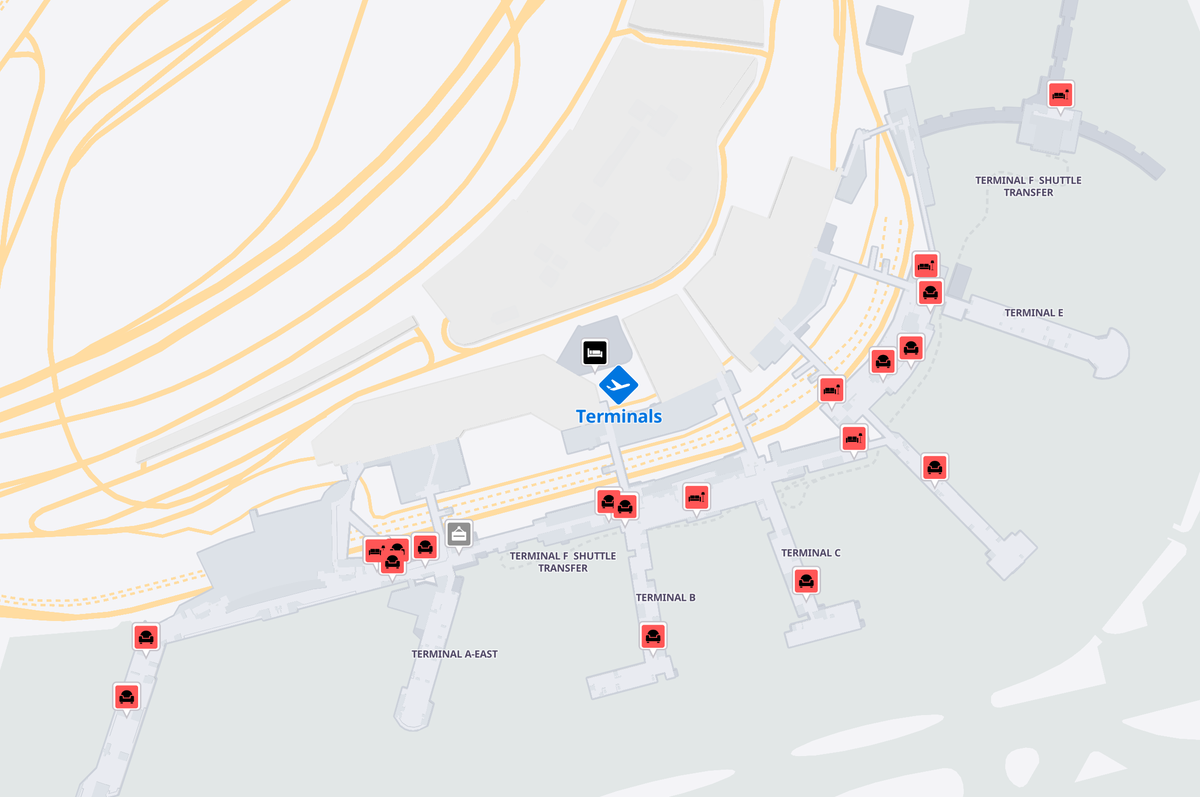 PHL Philadelphia Airport map