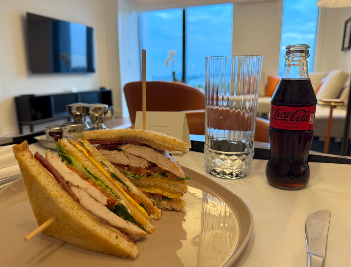 Park Hyatt London River Thames FB club sandwich room service