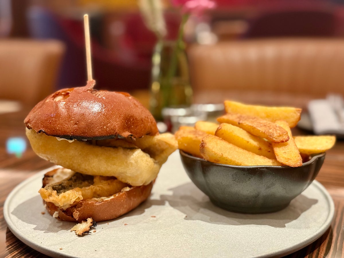 Park Hyatt London River Thames Nine Elms Lounge fish and chips